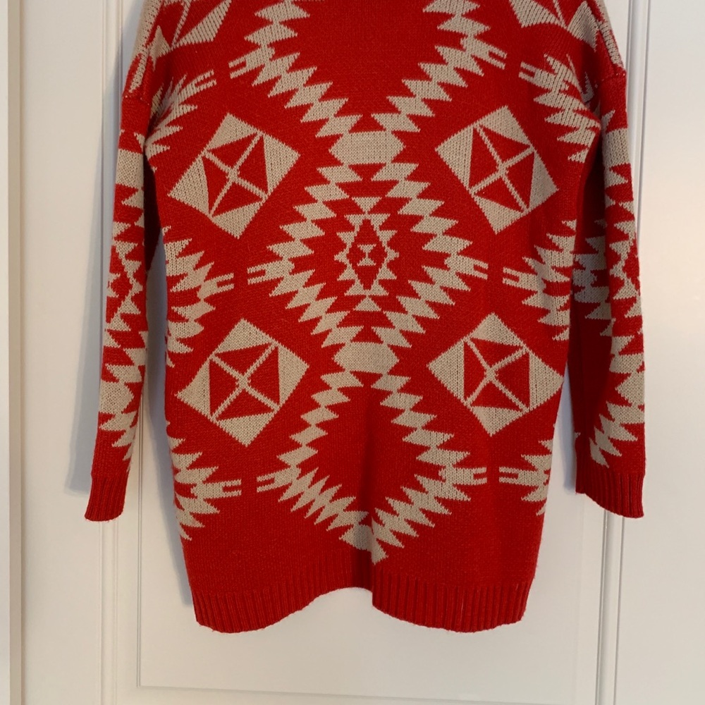 Red Aztec Cardigan - Picture 4 of 4